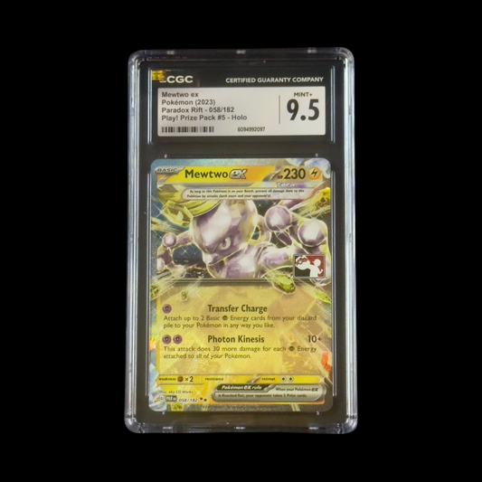 Pokemon Slab Mewtwo EX 058 Prize Pack CGC 9.5 Mint+ 2023