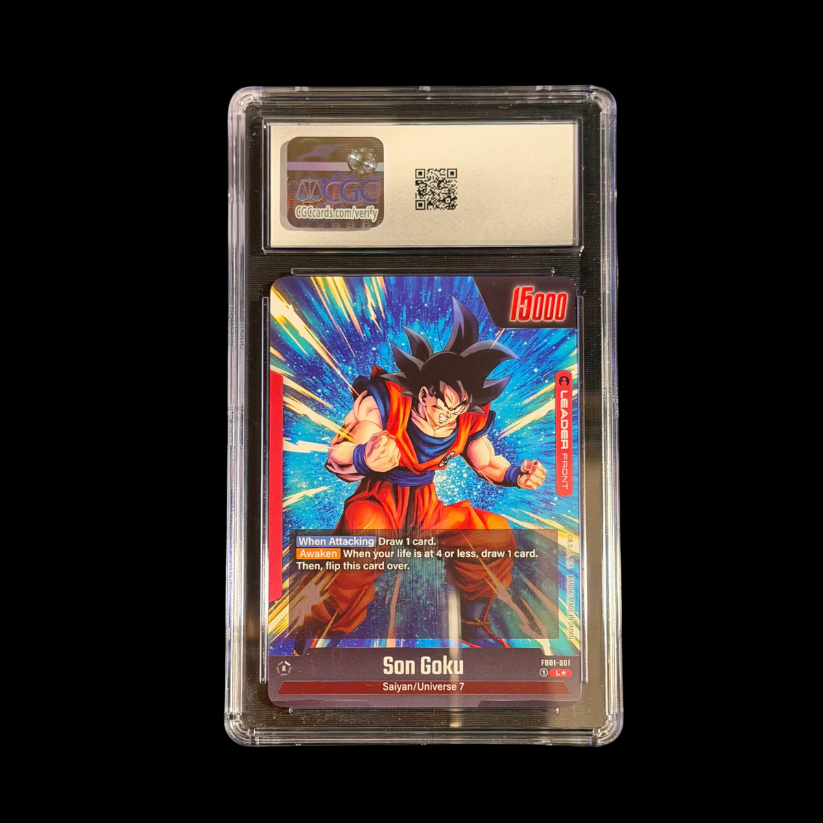 Dragon Ball Super Fusion World Slab Son Goku FB01-001 CGC 10 Gem 2024