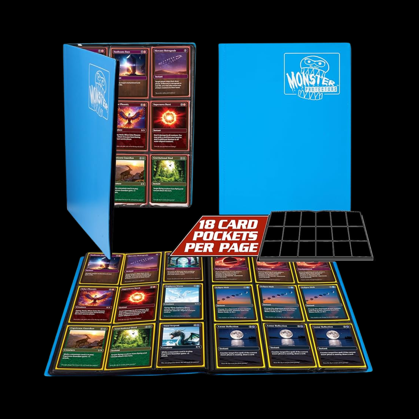 Monster Binder Matte Blue 9 Pocket 360x Cards