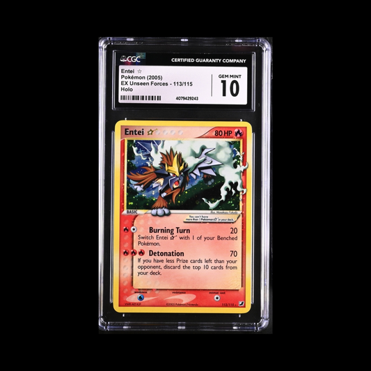 Pokemon Slab Entei Star 113 Holo CGC 10 Gem 2005