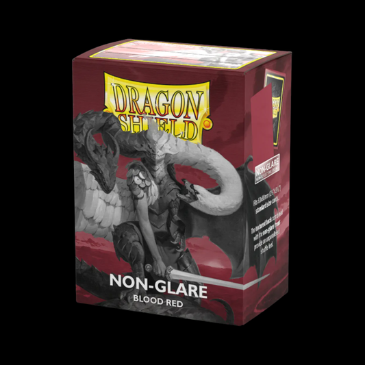 Dragon Shield Non-Glare Blood Red Sleeves 100x