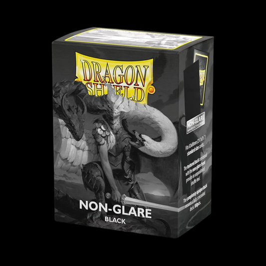 Dragon Shield Non-Glare Black Sleeves 100x