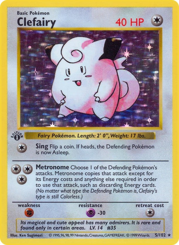 Clefairy Shadowless Base Set