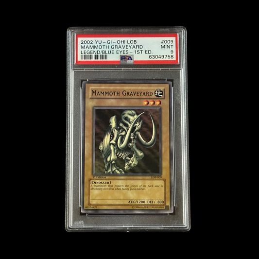 Yu-Gi-Oh! Slab Mammoth Graveyard 1st Edition LOB-009 PSA 9 Mint 2002