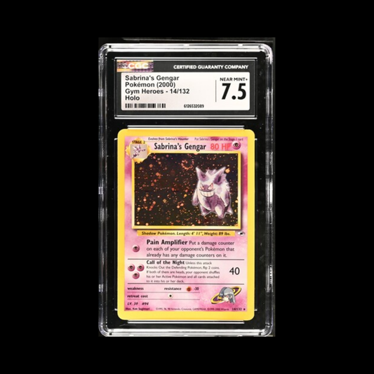 Pokemon Slab Sabrina's Gengar 14 CGC 7.5 Near Mint+ 2000
