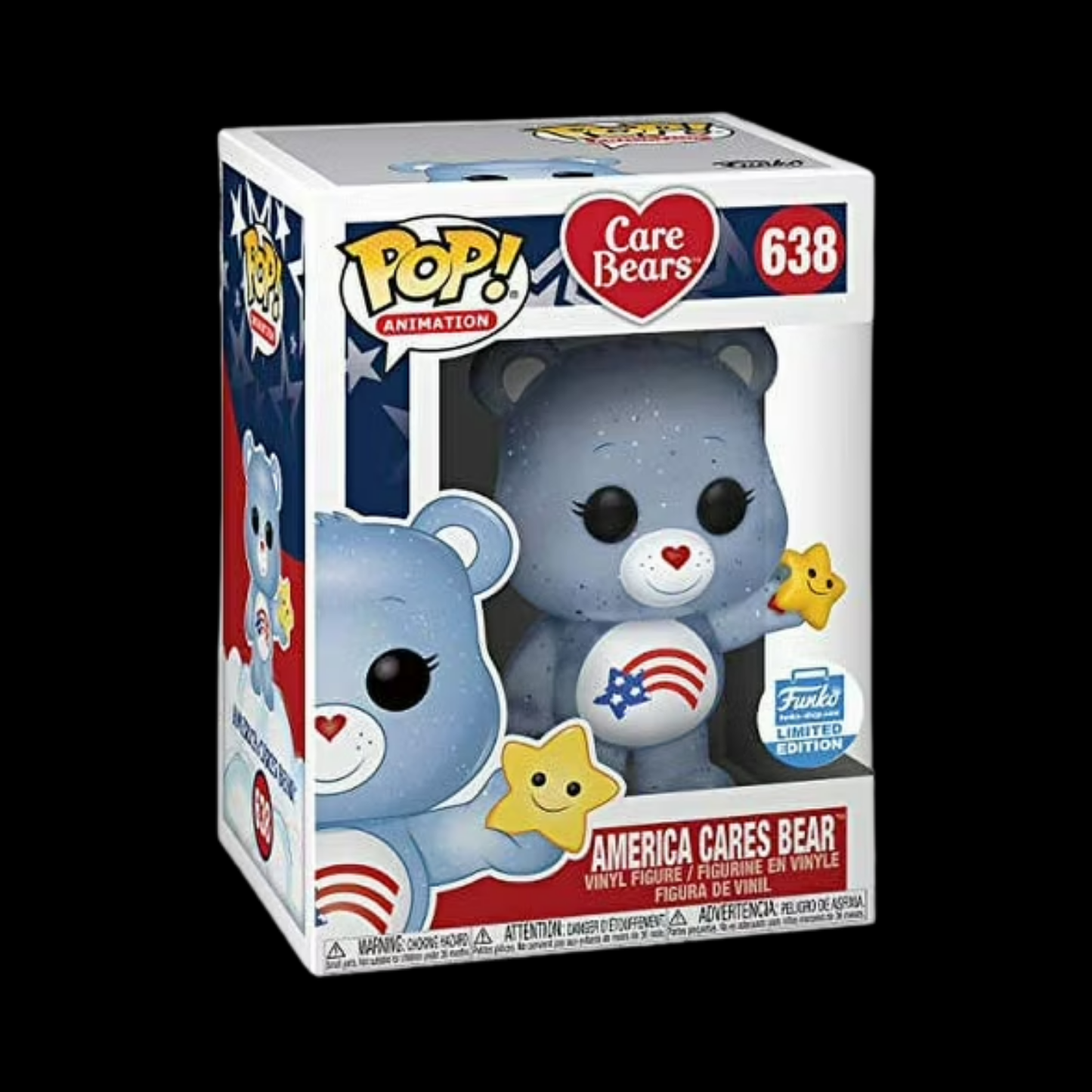 Care Bears America Cares Bear Funko Pop! Vinyl Figure #638 + Protector (Funko Exclusive)