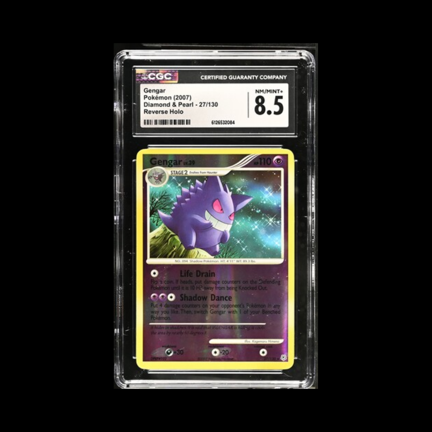 Pokemon Slab Gengar 27 CGC 8.5 Mint+ 2007