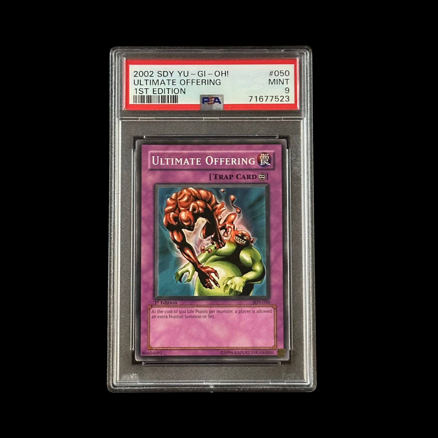 Yu-Gi-Oh! Slab Ultimate Offering 1st Edition SDY-050 PSA 9 Mint 2002