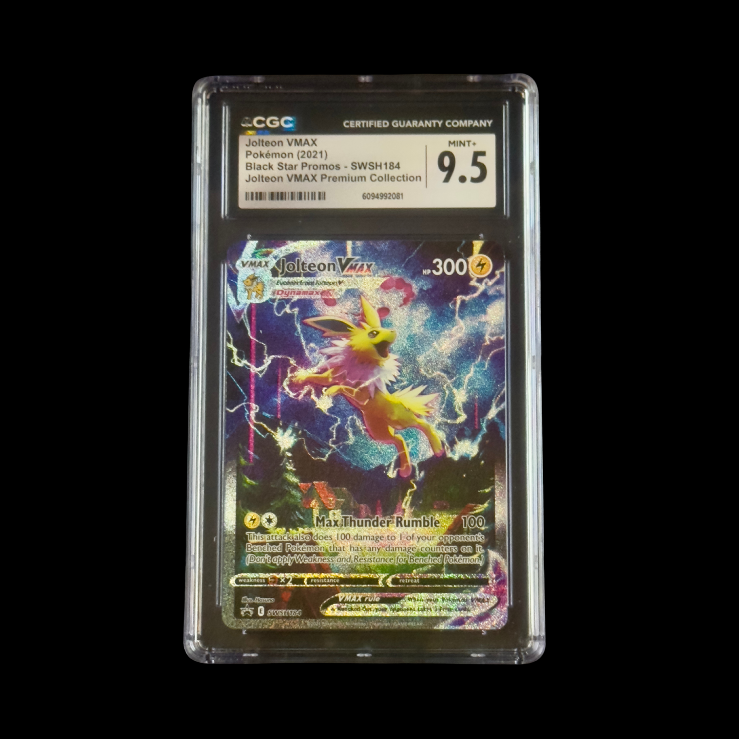 Pokemon Slab Jolteon VMAX SWSH184 CGC 9.5 Mint+ 2021