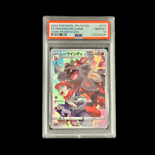 Pokemon JP Slab Hisuian Arcanine 075 SWSH PSA 10 2022