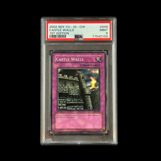 Yu-Gi-Oh! Slab Castle Walls 1st Edition SDY-049 PSA 9 Mint 2002