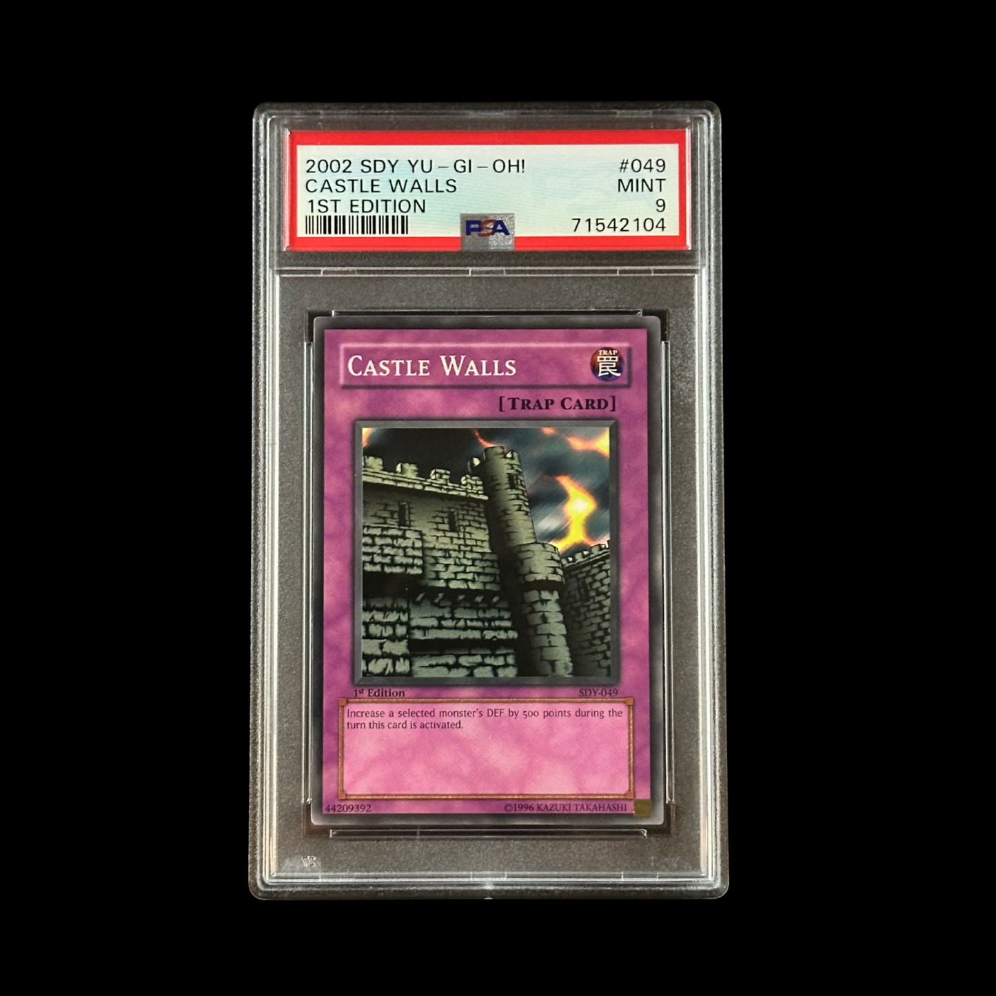 Yu-Gi-Oh! Slab Castle Walls 1st Edition SDY-049 PSA 9 Mint 2002