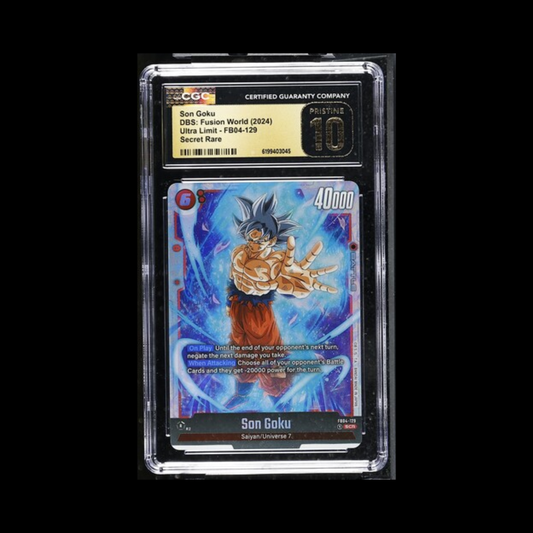 Dragon Ball Super Fusion World Slab Son Goku FB04-129 CGC Pristine 10 2024