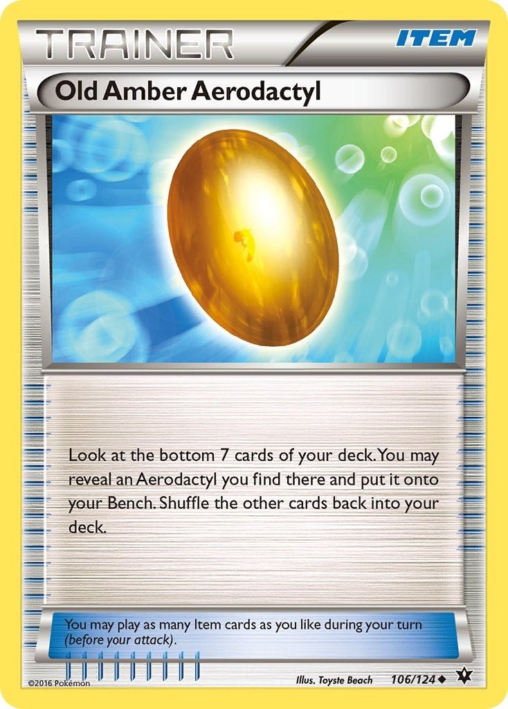 Old Amber Aerodactyl (106/124) (FCO)