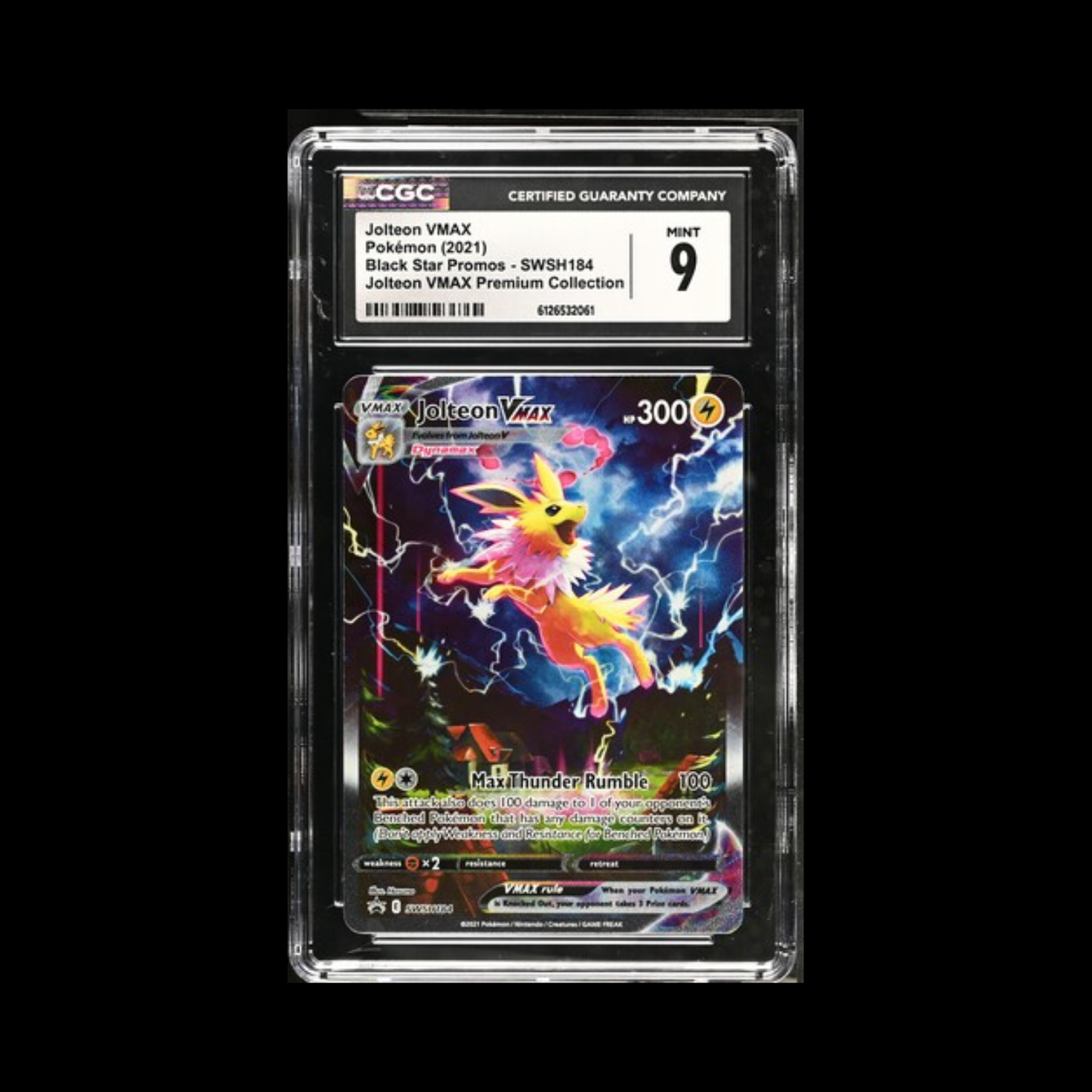 Pokemon Slab Jolteon VMAX SWSH184 CGC 9 Mint 2021