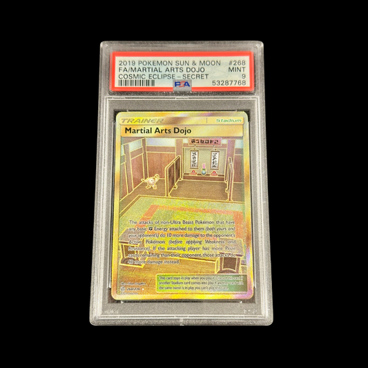 Pokemon Slab Martial Arts Dojo Cosmic Eclipse 268 PSA 9 Mint 2019