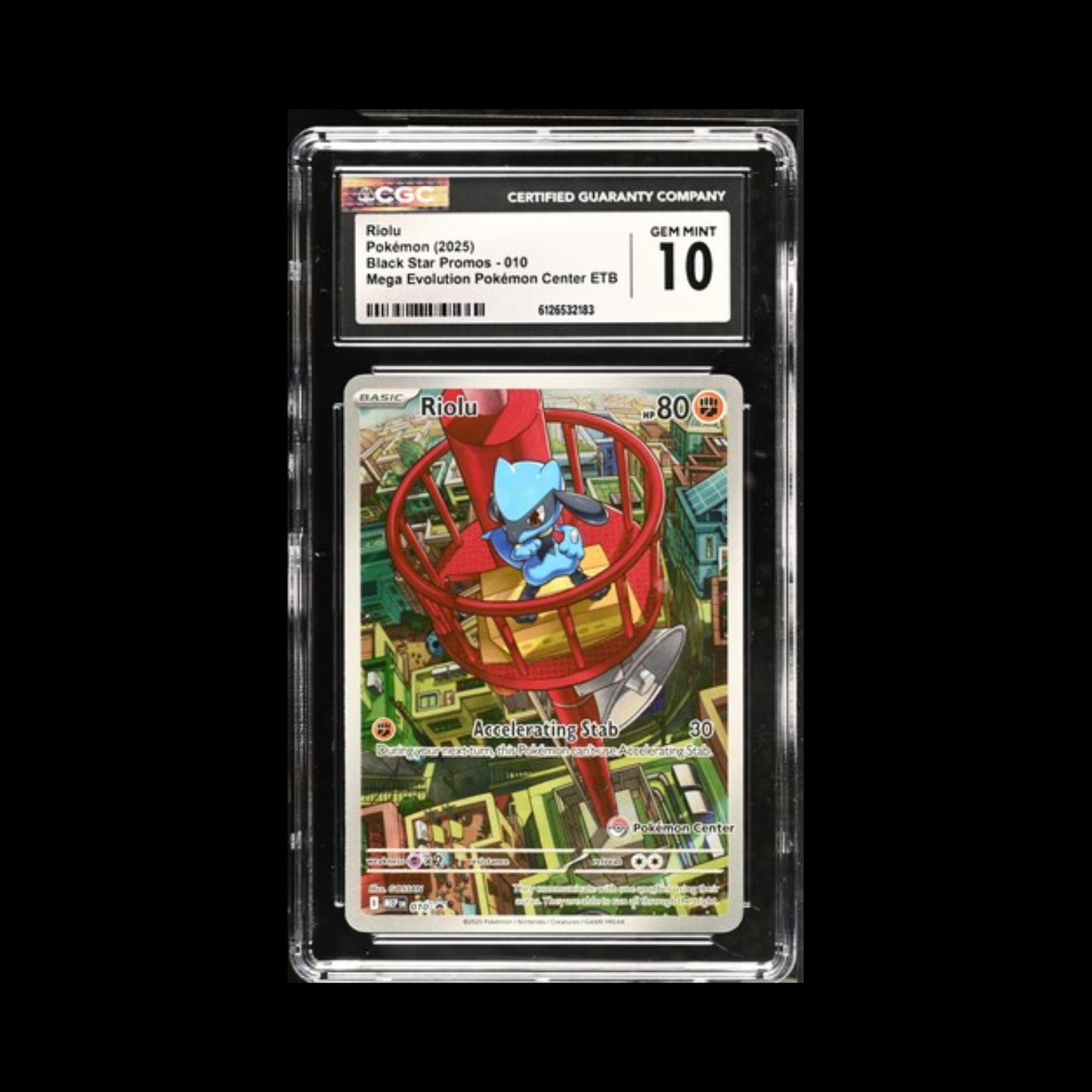 Pokemon Slab Riolu 010 Pokemon Center CGC 10 Gem 2025