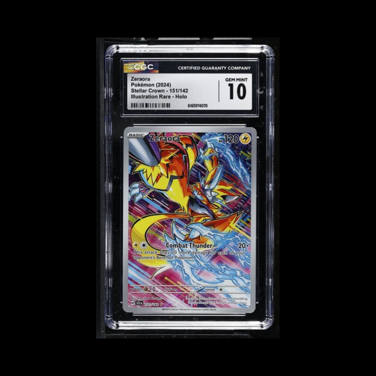 Pokemon Slab Zeraora 151 CGC 10 Gem 2024