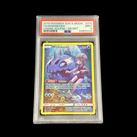 Pokemon Slab Wishiwashi Cosmic Eclipse 240 PSA 9 Mint 2019