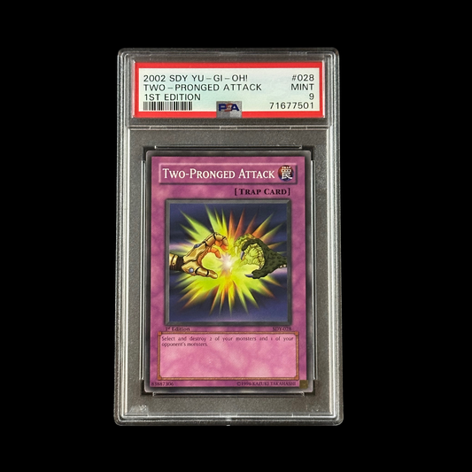 Yu-Gi-Oh! Slab Two-Pronged Attack 1st Edition SDY-028 PSA 9 Mint 2002