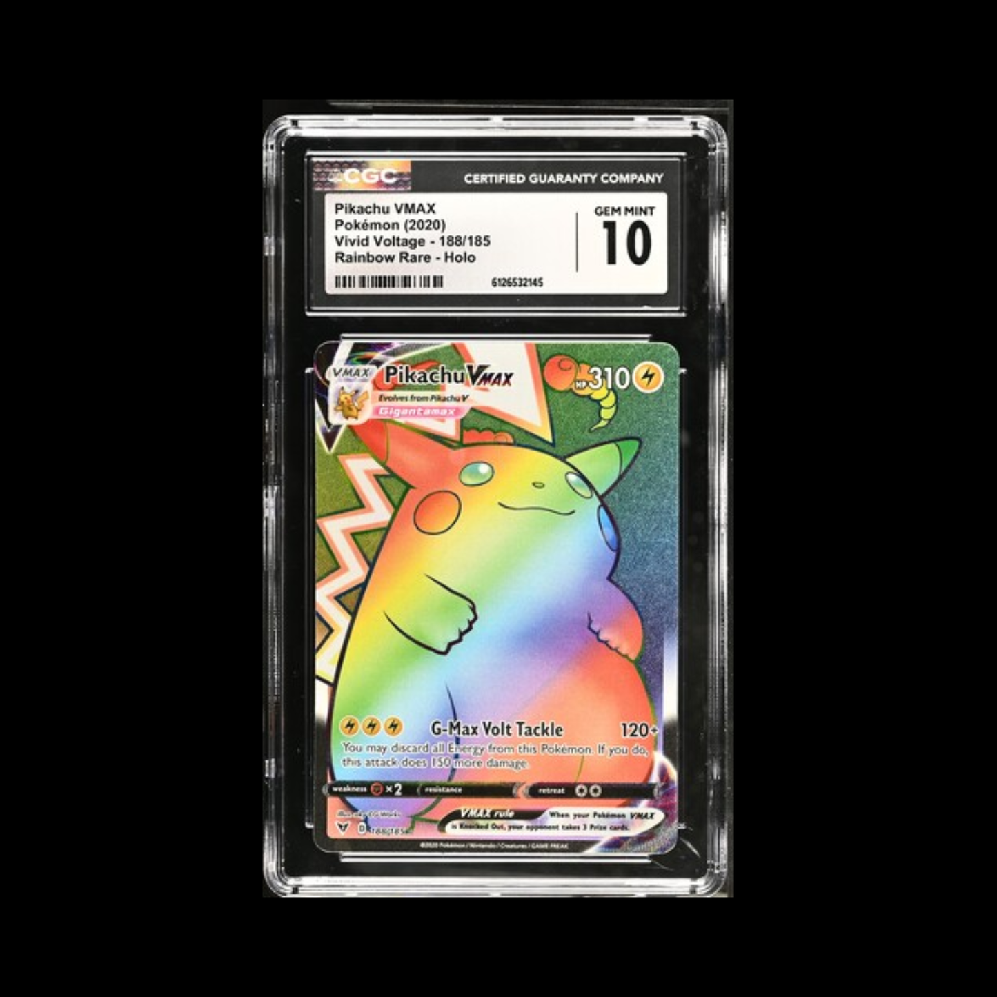 Pokemon Slab Pikachu VMAX 188 CGC 10 Gem 2020