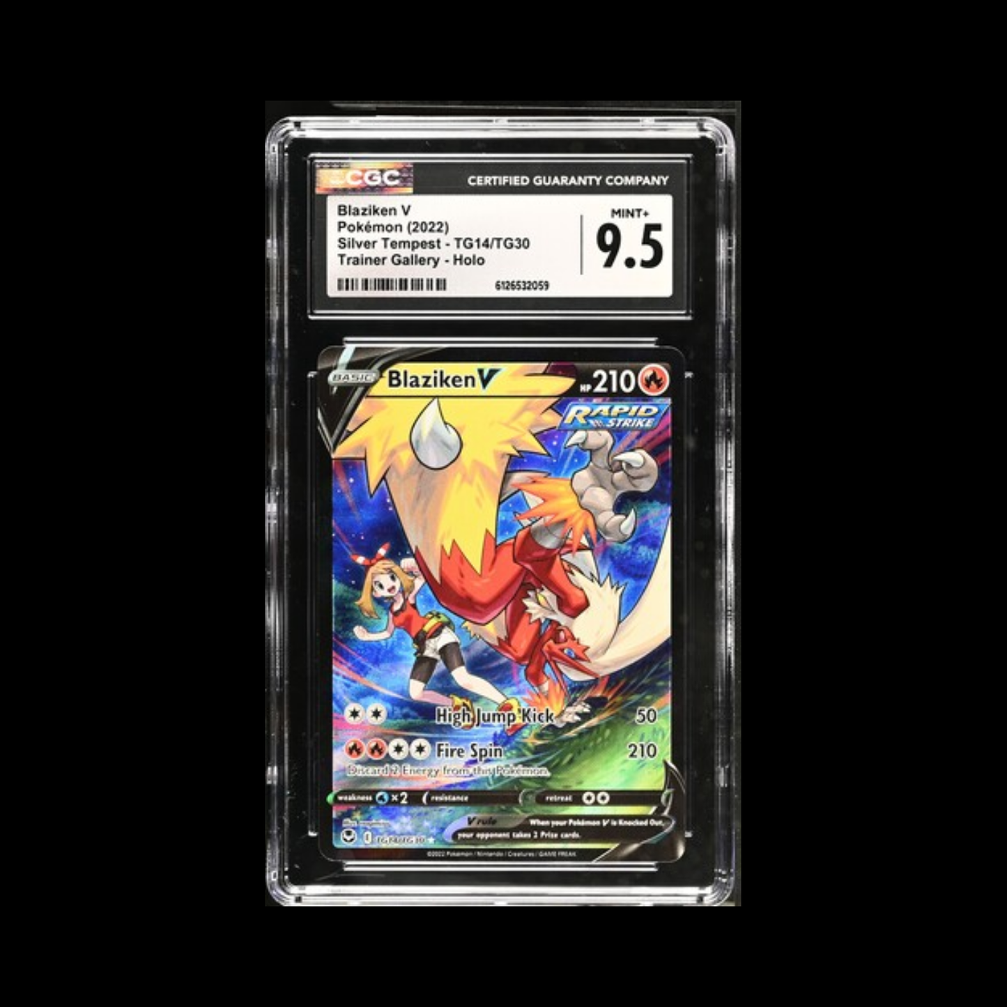 Pokemon Slab Blaziken V TG14 CGC 9.5 Mint+ 2022