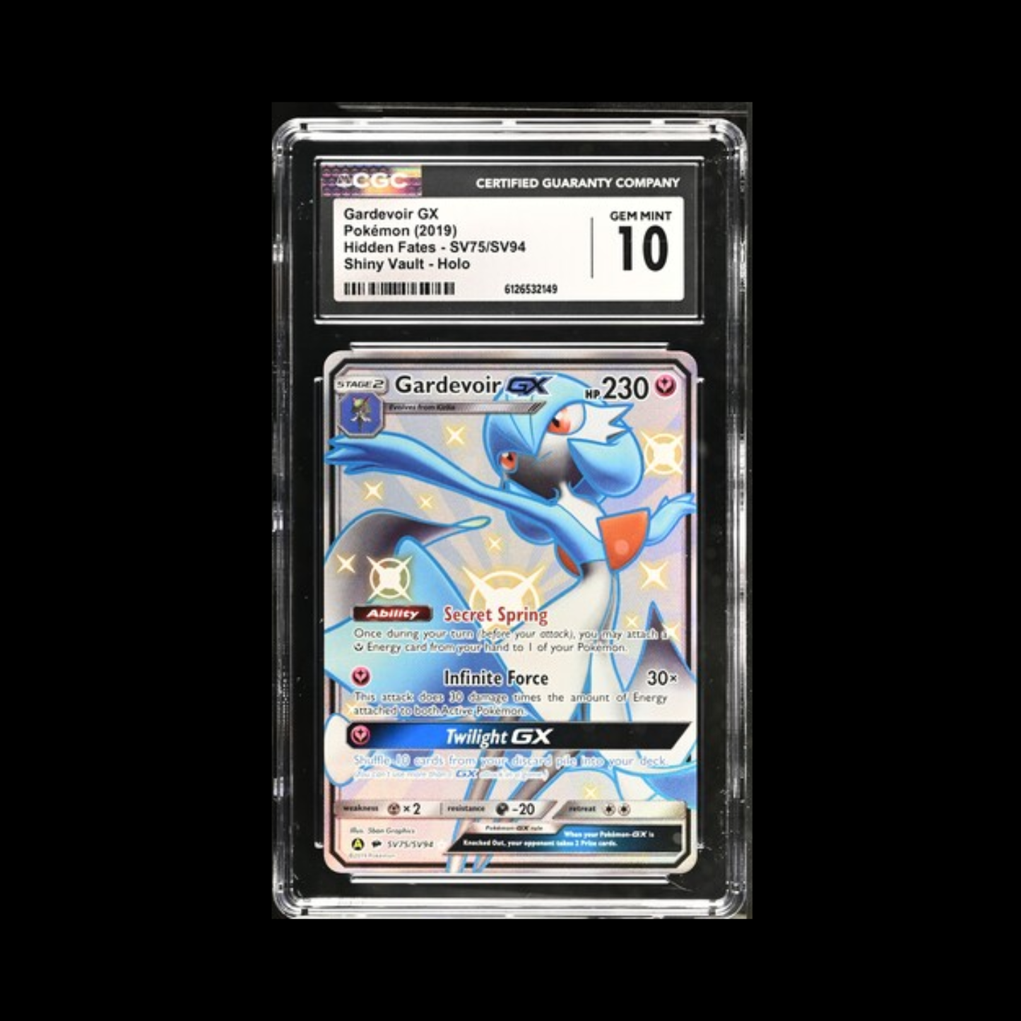 Pokemon Slab Gardevoir GX SV75 CGC 10 Gem 2019