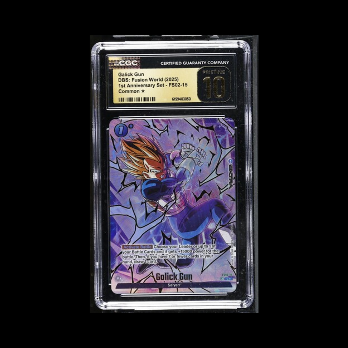 Dragon Ball Super Fusion World Slab Golick Gun FS02-15 CGC Pristine 10 2025