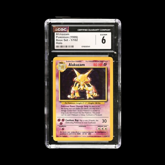 Pokemon Slab Alakazam 1 Base Set Holo CGC 6 Ex 1999
