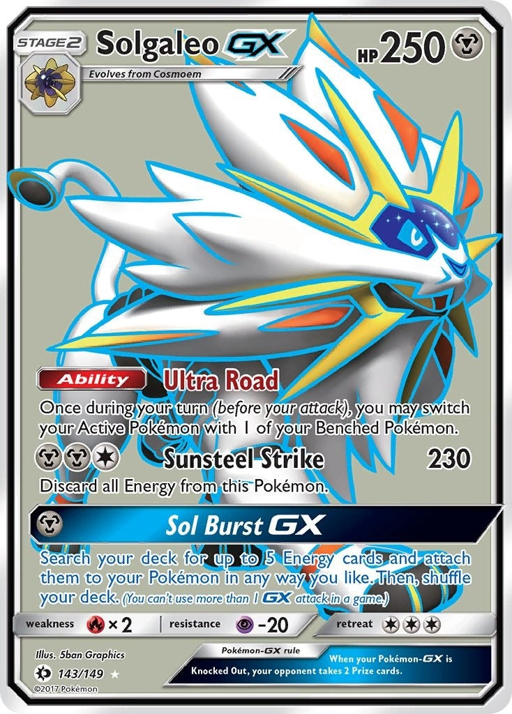 Solgaleo GX (Full Art) (143/149) (SM01)