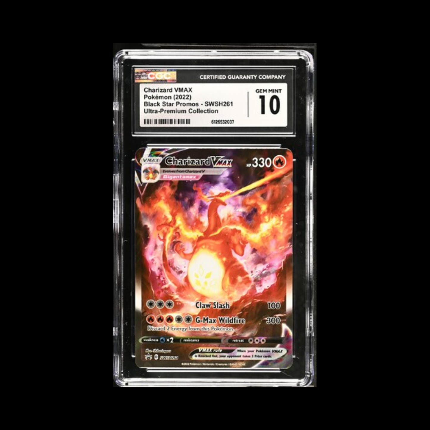 Pokemon Slab Charizard VMAX SWSH261 CGC 10 Gem 2022