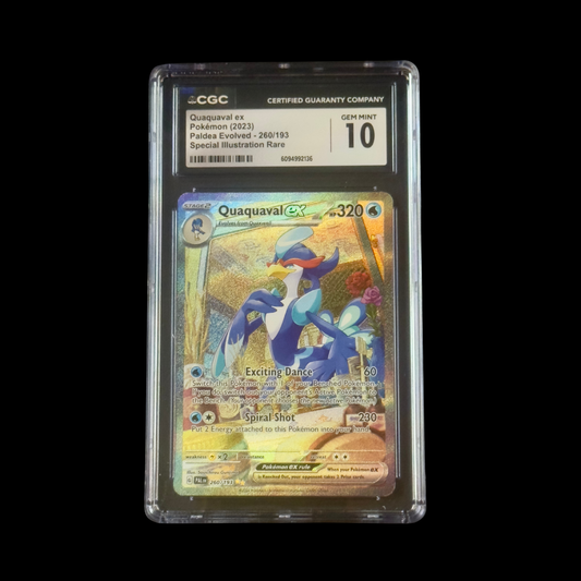 Pokemon Slab Quaquaval EX 260 CGC 10 Gem 2023
