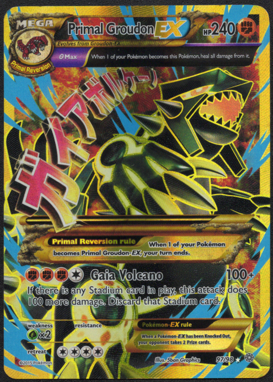 Primal Groudon EX (Shiny Full Art) (97/98) (AOR)