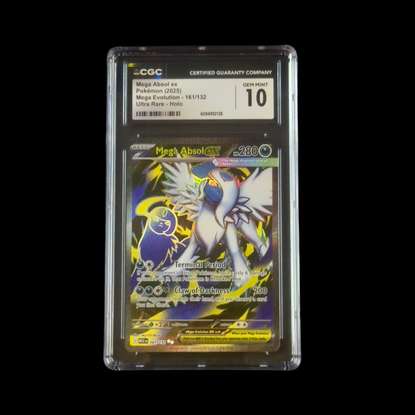 Pokemon Slab Mega Absol EX 161 CGC 10 Gem 2025