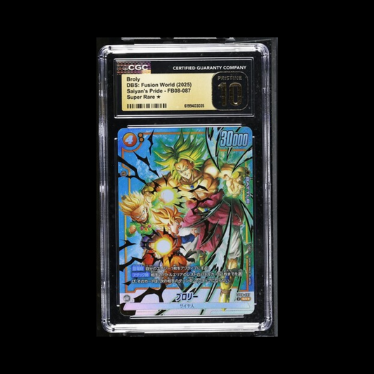 Dragon Ball Super Fusion World Slab JP Broly FB08-087 CGC Pristine 10 2025