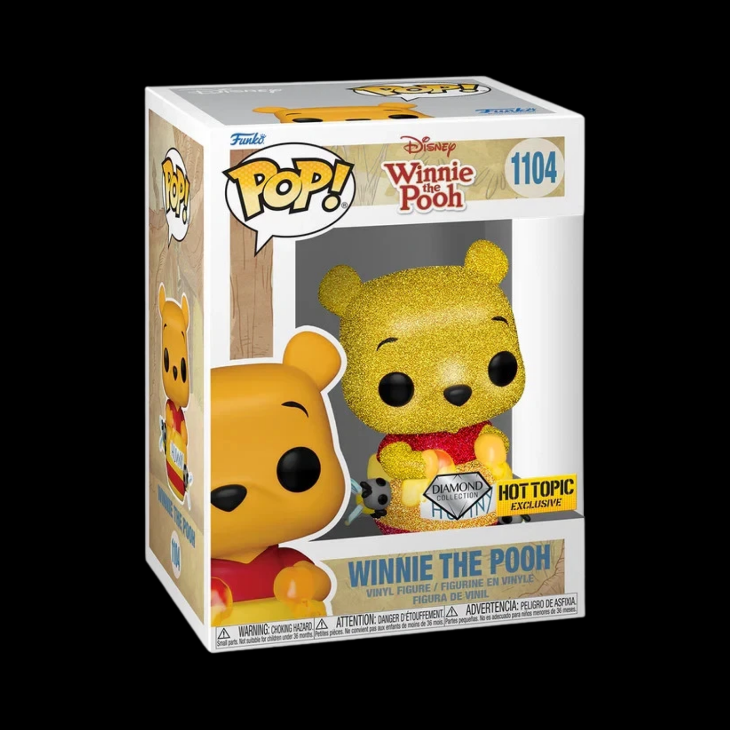 Disney Winnie The Pooh Funko Pop! Vinyl Figure #252 + Protector (Diamond – HOT TOPIC)