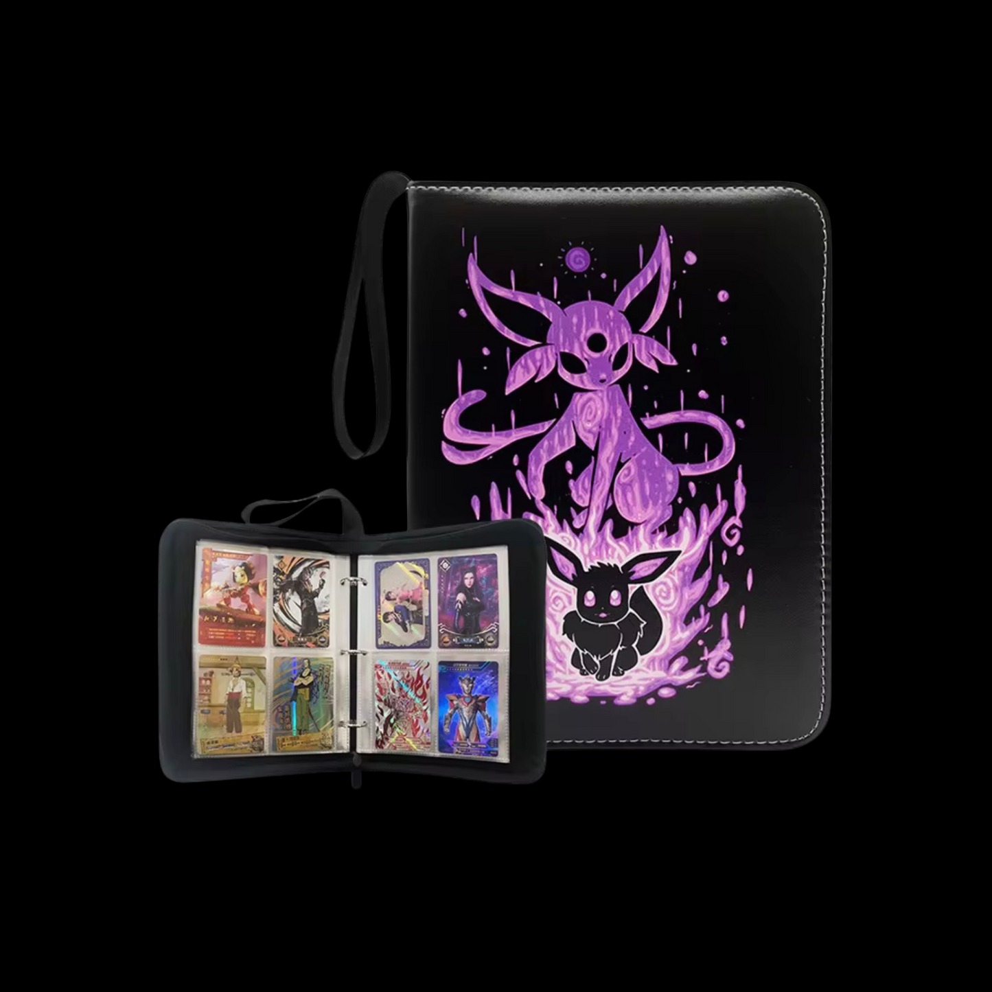 Pokemon 50x Pages 4x Pockets Leather Binder, 400 Cards Total