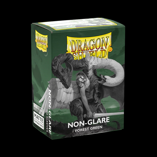 Dragon Shield Matte Forest Green Non-Glare Sleeves 100x