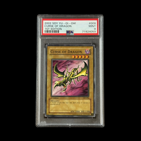 Yu-Gi-Oh! Slab Curse Of Dragon 1st Edition SDY-008 PSA 9 Mint 2002