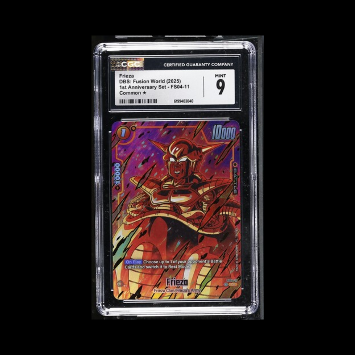 Dragon Ball Super Fusion World Slab Frieza FS04-11 CGC 9 Mint 2025