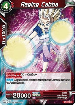 Raging Cabba (BT1-013) (Galactic Battle) (DBS-B01)