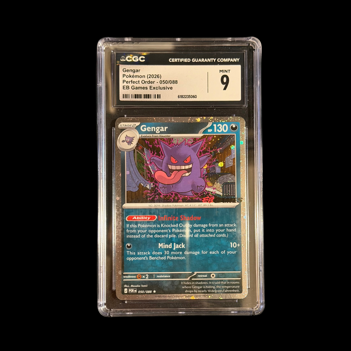 Pokemon Slab Gengar 050 EB Games CGC 9 Mint 2026