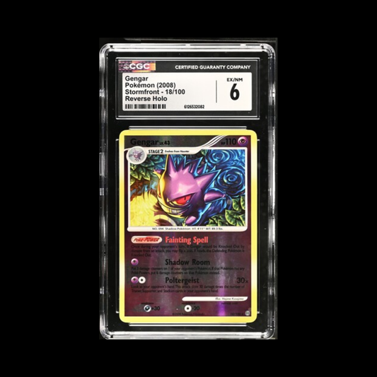 Pokemon Slab Gengar 18 Reverse Holo CGC 6 EX-NM 2008