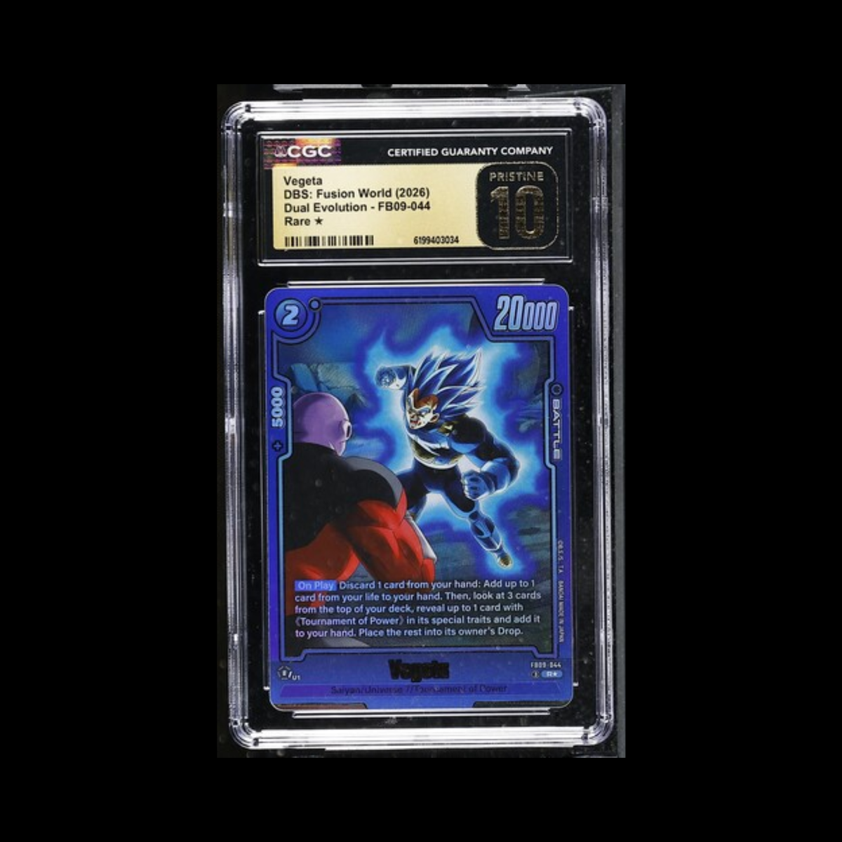 Dragon Ball Super Fusion World Slab Vegeta FB09-044 CGC Pristine 10 2026