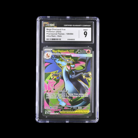 Pokemon Slab Mega Charizard X EX 109 2025 CGC 9 Mint