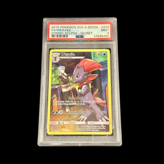 Pokemon Slab Weavile 238 Cosmic Eclipse PSA 9 Mint 2019