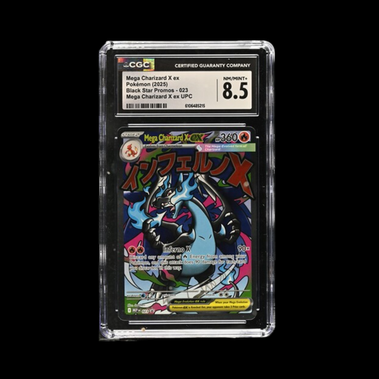 Pokemon Slab Mega Charizard X EX 023 CGC 8.5 NM 2025