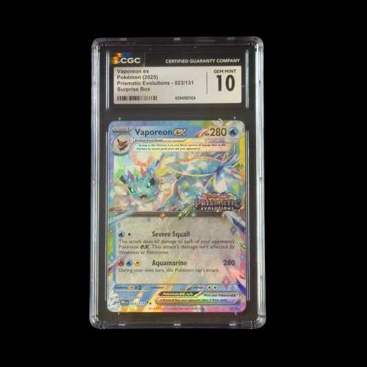 Pokemon Slab Vaporeon EX 023 Stamped CGC 10 Gem 2025