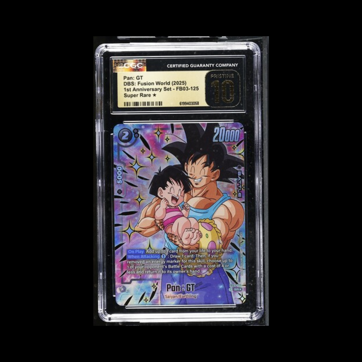 Dragon Ball Super Fusion World Slab Pan: GT FB03-125 CGC Pristine 10 2025