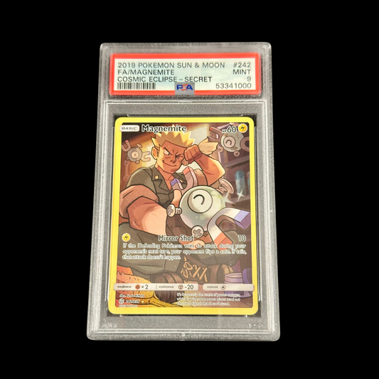 Pokemon Slab Magnemite 242 Cosmic Eclipse PSA 9 Mint 2019